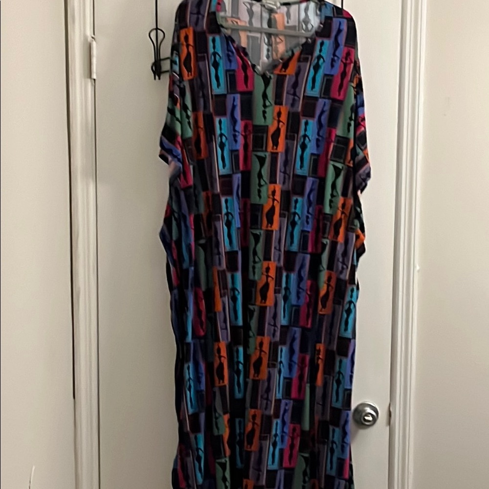 Multicolor Graphic Women's Dress
